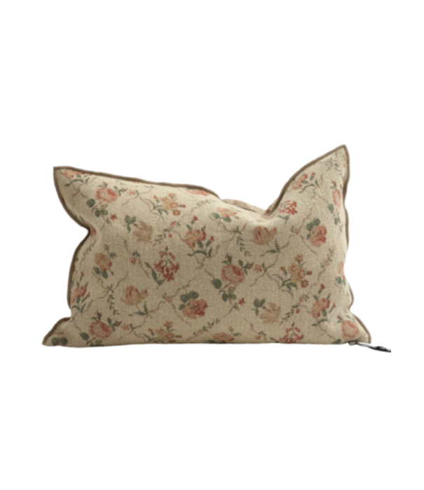 Maison de Vacances Coussin Lin wabi Sabi Jardin Secret Orgeat 40x60