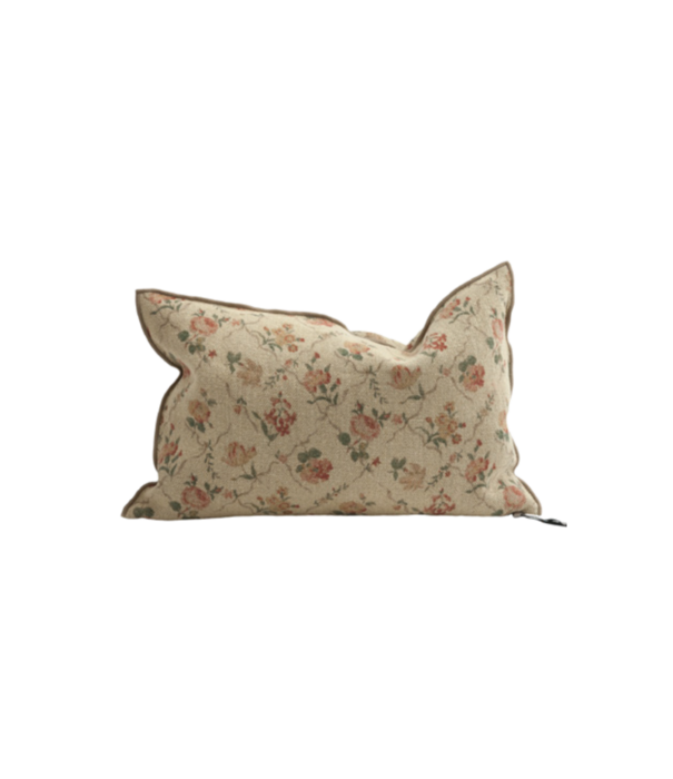 Maison de Vacances Coussin Vice Versa Lin Wabi-Sabi Imprimé Jardin Secret Orgeat 30x50