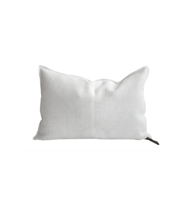 Maison de Vacances Coussin Toile de Lin Vintage Blanc 40x60