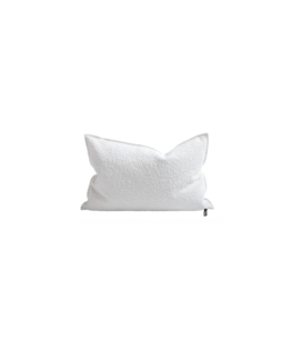 Coussin Vice Versa - Toile Wooly Blanc 30x50