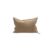 Coussin Vice Versa Toile de lin Vintage - Havane 40x60