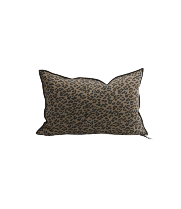 Maison de Vacances Coussin Lin Wabi Sabi Imprimé - Panthère 40 x 60