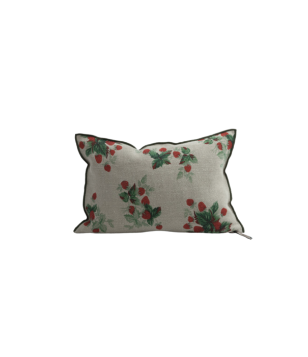 Maison de Vacances Coussin Lin Wabi Sabi Imprimé - Les Fraises 40 x 60