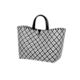 Motif Bag Shopper Black With White Pattern
