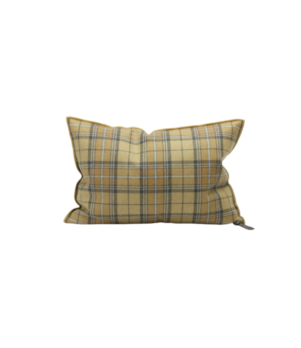 Maison de Vacances Coussin Vice Versa 40 x 60 Drap de Laine Highlander Mellow Yellow