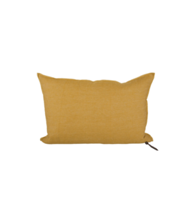 Coussin Vice Versa Lavé Froissé - Ocre / Givré 40x60