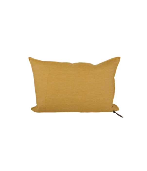 Maison de Vacances Coussin Vice Versa Lavé Froissé - Ocre / Givré 40x60