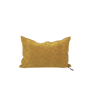 Coussin Vice Versa Jacquard Stone Washed Kilim Ocre 40X60