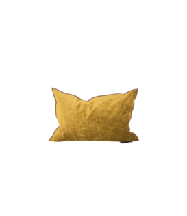 Coussin Vice Versa Velours Royal Ocre 30x50