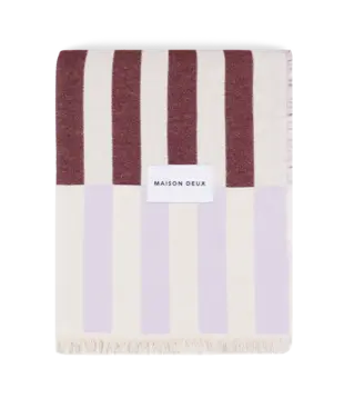 Plaid Tiles Lilas Bordeaux 140x190cm