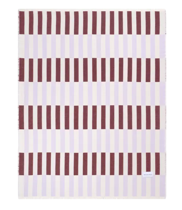 Plaid Tiles Lilas Bordeaux 140x190cm