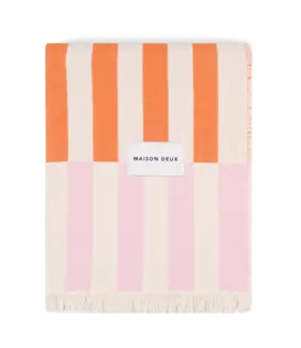 Plaid Tiles Rose Carotte 140x190cm