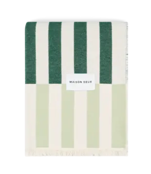 Plaid Tiles Sauge Vert Forêt 140x190cm