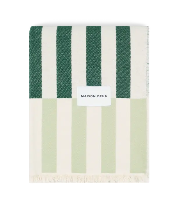 Plaid Tiles Sauge Vert Forêt 140x190cm