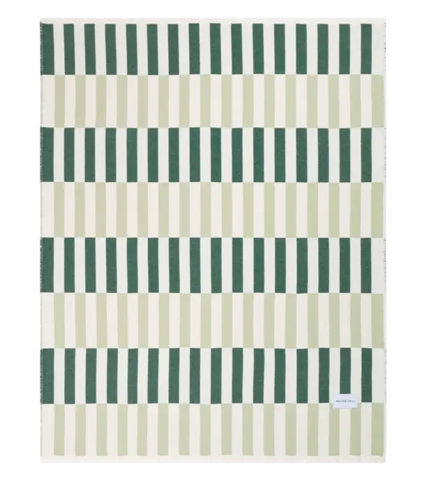 Plaid Tiles Sauge Vert Forêt 140x190cm