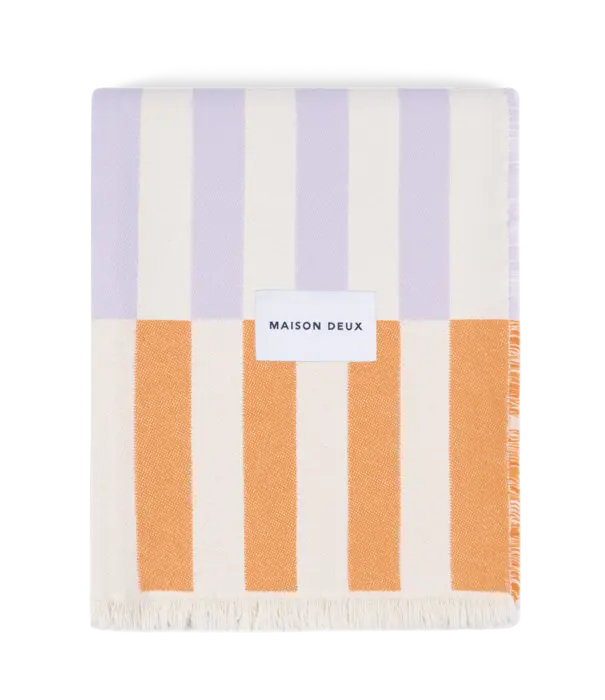 Plaid Tiles Papaye Lilas 140x190cm