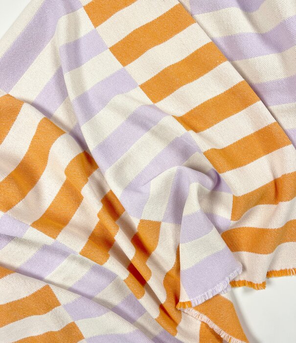 Plaid Tiles Papaye Lilas 140x190cm