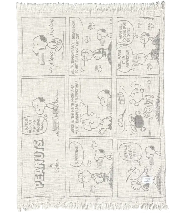 Plaid Peanuts Comic Baseball