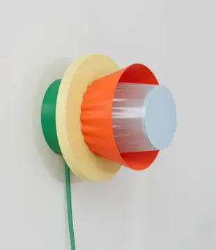 Mina ø17cm + câble - bleu ciel/orange/jaune pastel/vert