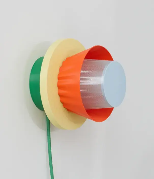 Warren & Laetitia Mina ø17cm + câble - bleu ciel/orange/jaune pastel/vert