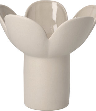 Vase · Beige Grès. Beige. Extérieur : non émaillé | Intérieur : émaillé transparent. Teinté dans la masse. ↑ 15,90 cm Ø 16,50 cm