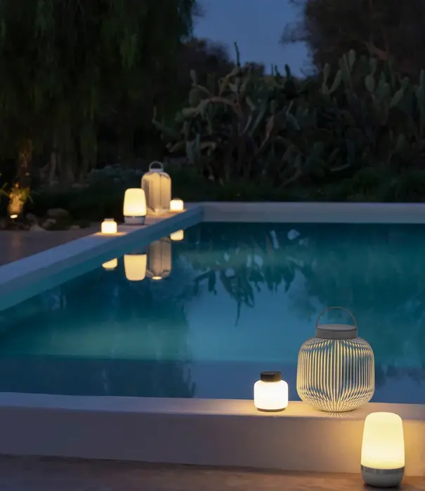 Blomus Lampe LED Lito M - Gris Clair