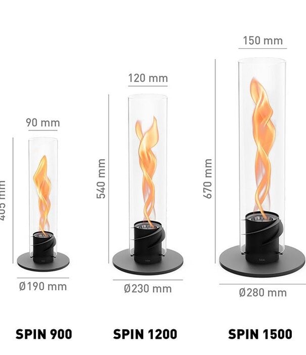 hofats Feu De Table SPIN 1200 - Noir