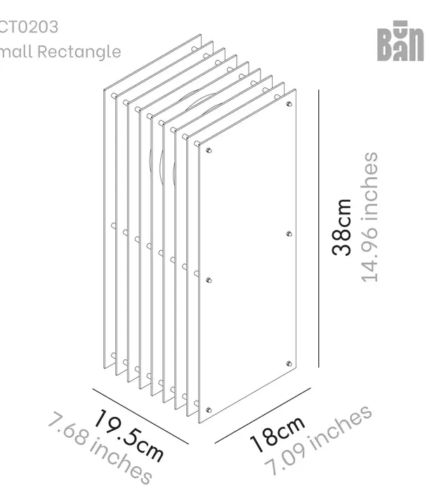 Bang Lampe LOP - Petit Rectangle - Orange