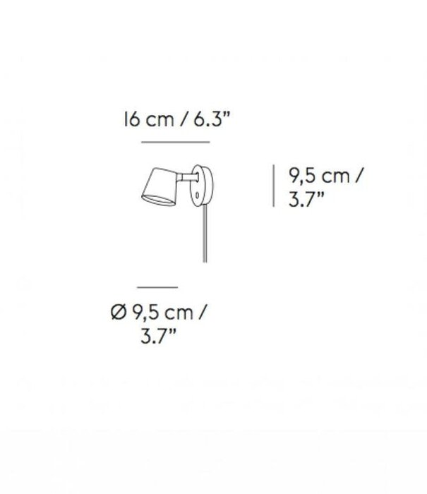Muuto Tip Wall Lamp - Copper Brown