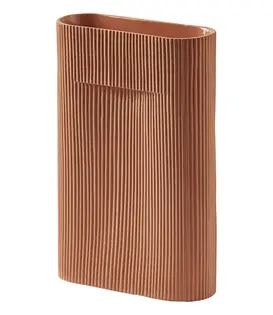 Vase Ridge - Moyen - Terracotta