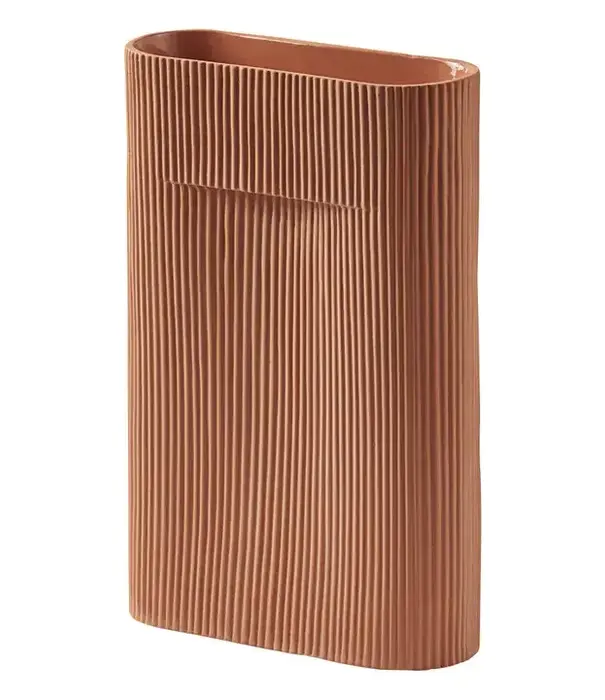 Muuto Ridge Vase Terracotta M