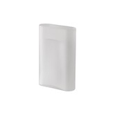 Ridge Vase - H35 - White Frosted Glass