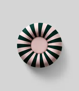 Pouf Float - Vert / Rose Ø80cm