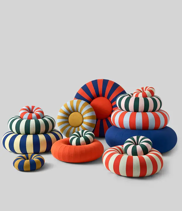 Studio About Pouf Float - Vert / Rose Ø80cm