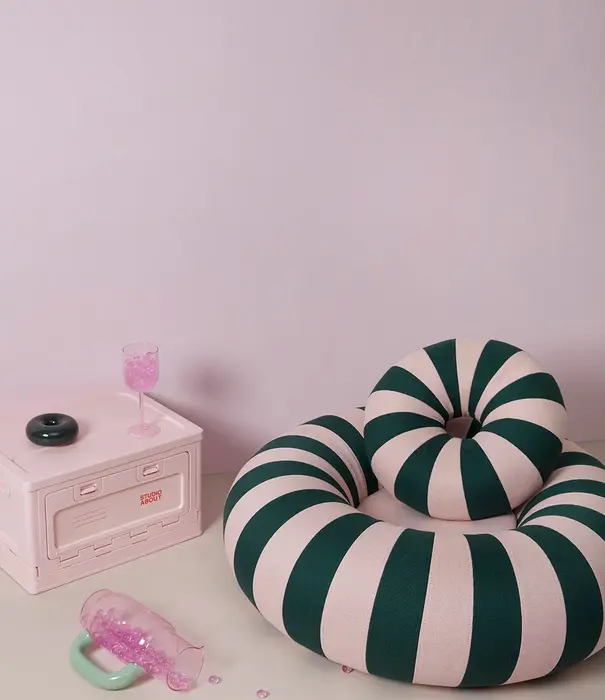 Studio About Pouf Float - Vert / Rose Ø80cm