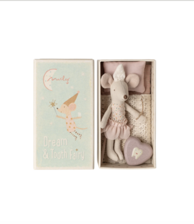 Souris Fée Des Dents, Petite Sœur, Dans Sa Boîte Assortie