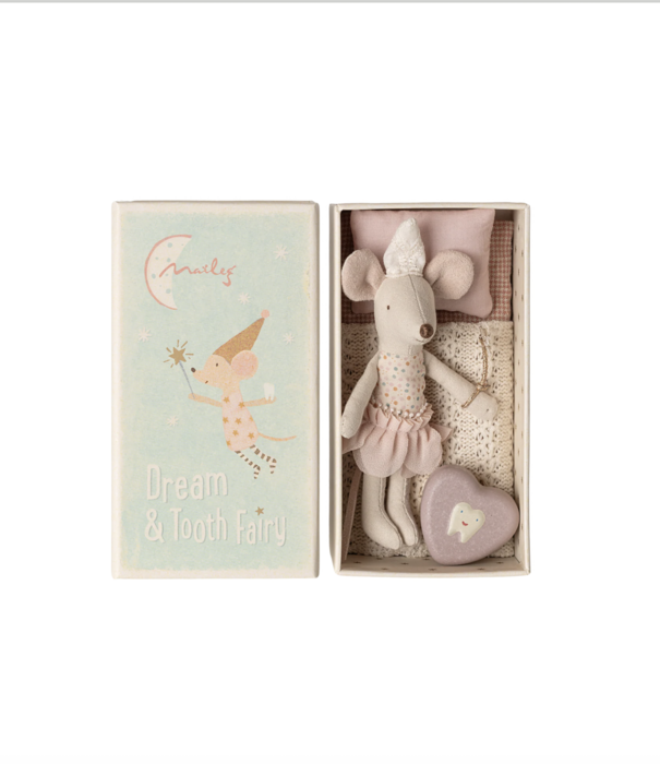 Maileg Souris Fée Des Dents, Petite Sœur, Dans Sa Boîte Assortie