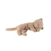 Peluche Chaton Endormi, Petit - Crème Pêche