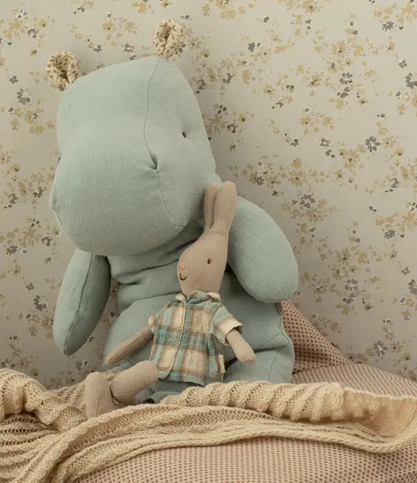 Maileg Safari Friends, Hippo, Medium - Bleu Gris