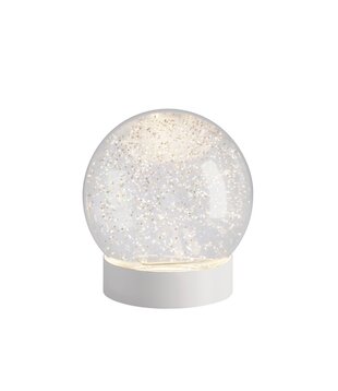 BOULE GLAMOR - 13cm - Blanc