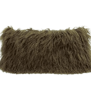 Coussin Chèvre Tibet Kaki 25X50