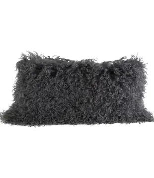 Coussin Chevre Tibet Charbon 25x50