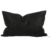 Coussin Vice Versa Velours Royal Noir 40x60