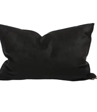 Coussin Vice Versa Velours Royal Noir 40x60