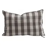 Coussin Vice Versa Lin Lavé Vichy Cottage - Terre 40x60