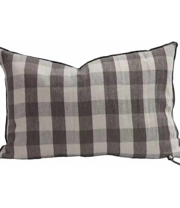 Maison de Vacances Coussin Vice Versa Lin Lavé Vichy Cottage - Terre 40x60