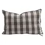 Coussin Vice Versa Lin Lavé Vichy Cottage - Terre 40x60