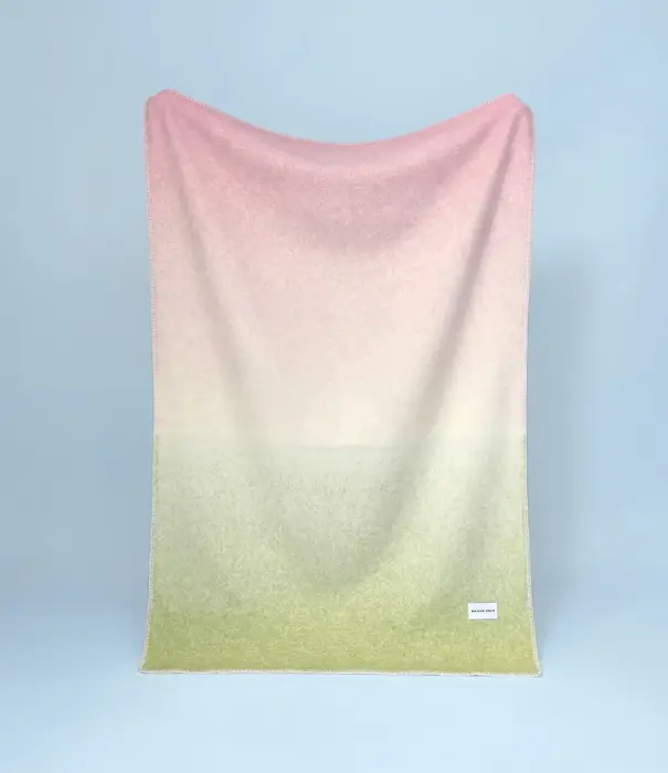 Plaid Gradient Blanket Mojito