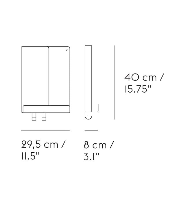 Muuto Folded Shelves Black 29.5 x 40