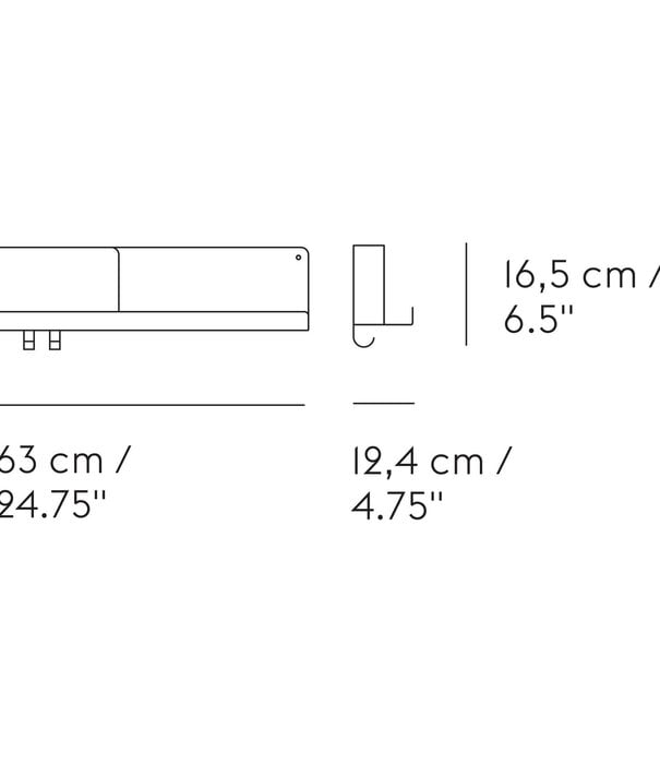 Muuto Folded Shelves Black Medium